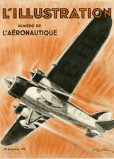 "L'ILLUSTRATION: NUMÉRO DE L'AÉRONAUTIQUE" Couverture originale entoilée Géo HAM