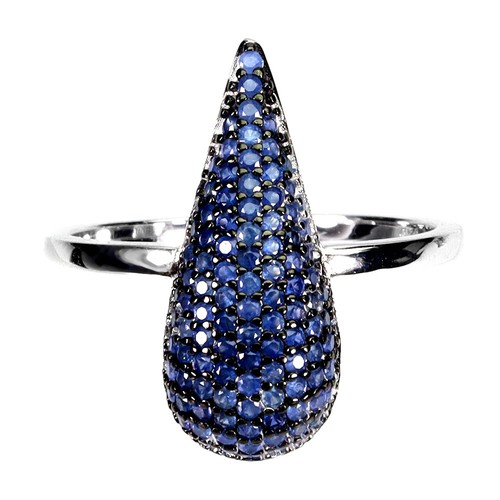 Bague argent 925 - argent, saphir