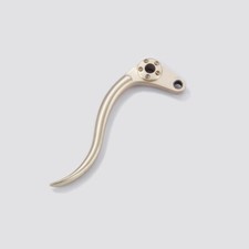 KUSTOM TECH - LEVIER DE FREIN OU D'EMBRAYAGE DE REMPLACEMENT-ALU SATINÉ & LAITON