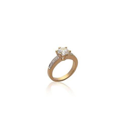 Bague solitaire plaqué - , or