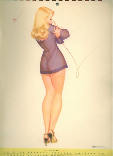 Page calendrier pin - page, pin-up