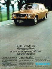 PUBLICITE ADVERTISING 085  1971  VOLVO  la 144 GRAND LUXE
