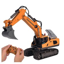 Pelleteuse télécommandée 11 canaux 1:20 engin de chantier Tractopelle RC NEUF