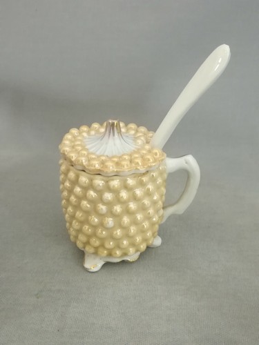 Moutardier ancien porcelaine - moutardier, ancien,