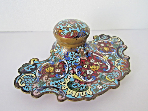 Xix encrier emaux cloisonné - xix,