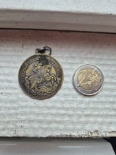 Médaille religieuse début XXe "Saint Georges terrassant le Dragon / S. George"