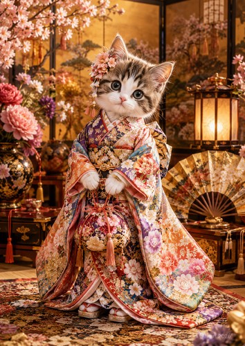Photo chaton japonais - a4,