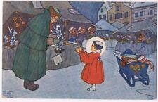 J152 a/s GUTH NOËL ENFANT JOUETS NEIGE LUGE TRAINEAU