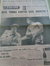 L'Equipe Journal 13/12/ 1975  BOXE TONNA - MONZON , NICE OU SAINT ETIENNE 
