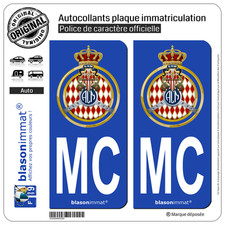 2 Autocollants plaque