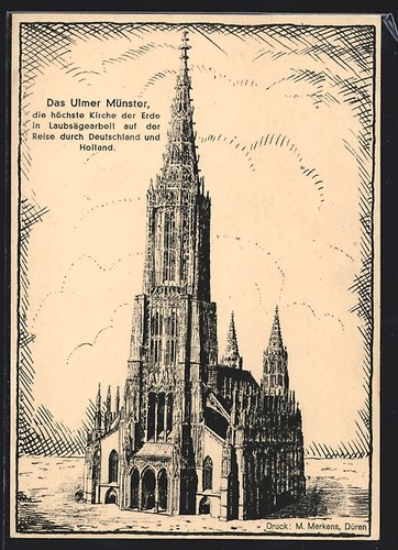 Carte postale artiste ulm - postale, /