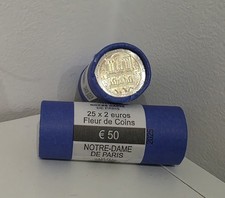 Rouleaux 25 x 2€ Commemorative France 2025 Notre Dame FdC