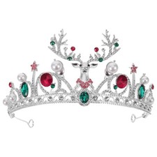  Coiffe de Noël en bois de cerf : couronne de mariée baroque, diadème de renne