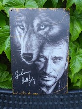Plaque métal johnny hallyday - métal,