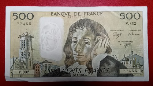 Billet 500fr pascal du - 500fr,