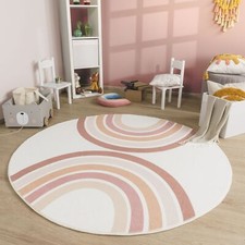 Tapis De Jeu Chambre Enfant Garcon Fille Lavable Arc-en-ciel Soleil Modern
