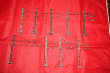 JV HO 9 POTEAUX SUPPORT CATENAIRE EN ZAMAC TRAIN ELECTRIQUE LOT 6