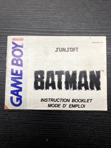 Notice seule batman gameboy - seule, gb