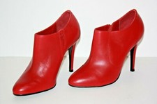 MINELLI   Boots à Talons Fins Cuir Rouge Doublées Cuir T 38 ETAT NEUF