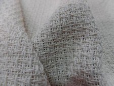 tissu 1.5m coton lin tissage tricoté blanc cassé 360 gr m²
