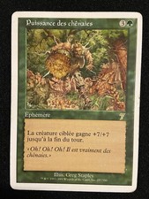 Carte Magic Rare FR Collection Bord Blanc 7eme ED Puissance des chênaies 176A
