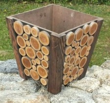 + Corbeille à papier vintage en bois brut - naturaliste +