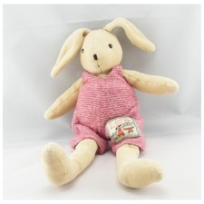 Doudou lapin rayé rouge la
