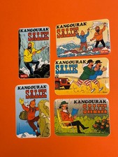 HERGE LOT 5 AUTOCOLLANTS TINTIN KANGOURAK SALIK ETAT NEUF