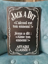 Plaque métal humour Jack