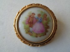 BROCHE PORCELAINE DE  LIMOGES