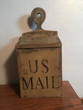 Primitive Wooden US Mail Box