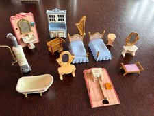 lot mobilier PLAYMOBIL princesse, victorien...lit, harpe, baignoire, lavabo, ...