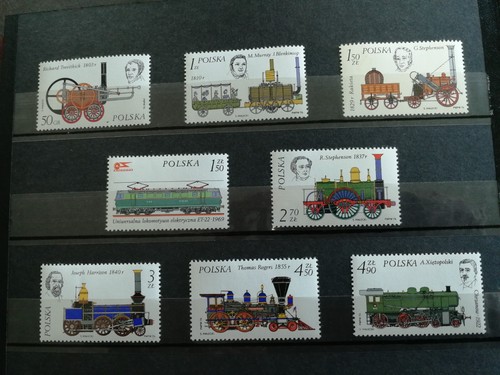 Timbre pologne neuf - timbre, trains