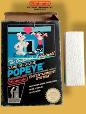 Jeu Nintendo NES Popeye FRA en boite FAH Pal avec cartouche fourreau et cale 