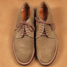 YUKETEN plain toe derby ripple