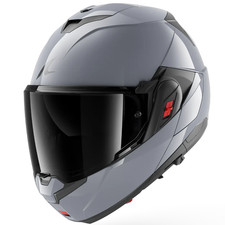 Casque Modulaire Shark Flip Back OXO Ombre Sombre Argent Gris