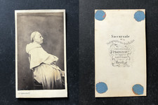 Cazalis, Marseille, Prêtre ou moine en robe de bure blanche, circa 1870 vintage 