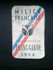 carte d identité pétain milice ww2 militaria