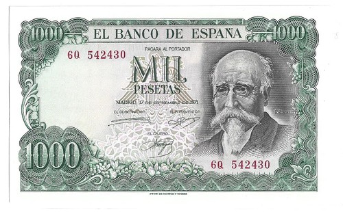 Espagne 1000 pesetas - espagne, 1971