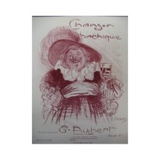 AUBERT Gaston Chanson Bachique Pousthomis Chant Piano 1909