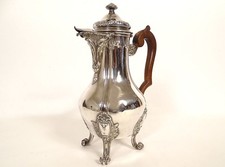 Verseuse cafetière Louis XV argent massif Minerve orfèvre Léon Lapar XIXème