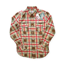 NWT 195$ LVC Levi's Vintage Clothing Rodeo Shirt - Brown Check Print Size S