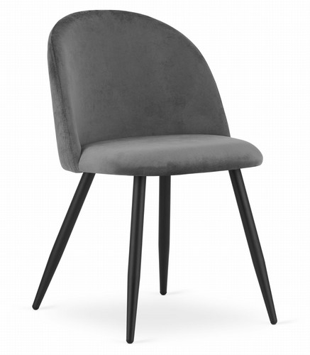 Fauteuil bello velours gris - -,