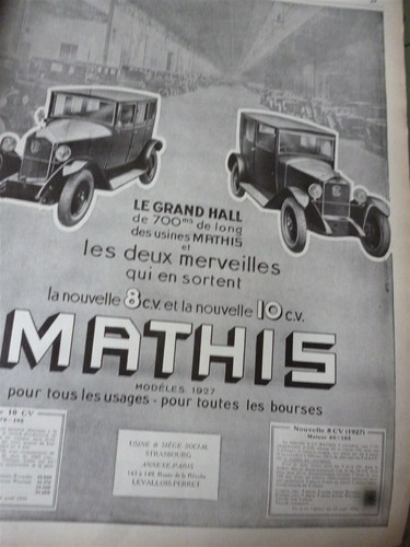 Mathis cv voiture 19 - 8, 10