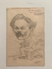 Dessin original illustrateur 1900 caricature (55)