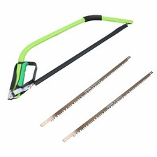 Scie à arc robuste 24" bûches de bois branches d'arbres protège-doigts + 3 lames