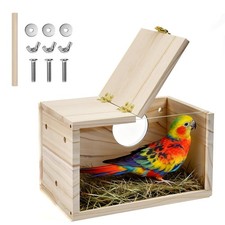 Nichoir pour Perruches, Nid en Bois pour Oiseaux, Nid Inseparable pour Cage, ...