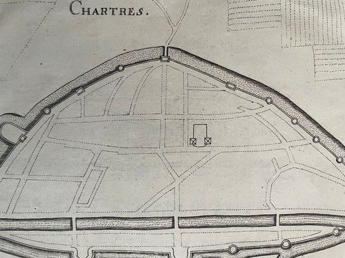 Gravure plan ville - de,