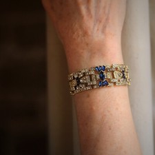 Bracelet Doré Art Deco Strass
