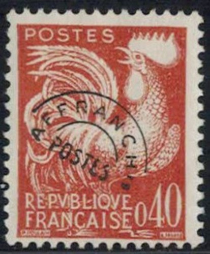 1960 france timbre - 1960-france, timbre(préo)-coq